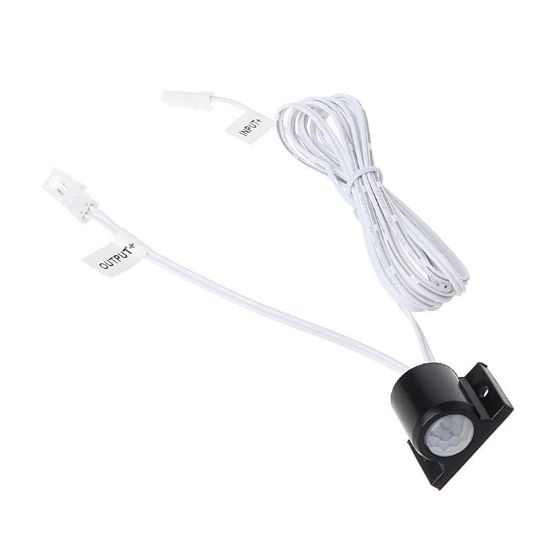 EdricShop L21C DC 12V LED Automatic On Off Strip PIR Body Infrared Motion Sensor Switch - (Color: White/Voltage: 12V)