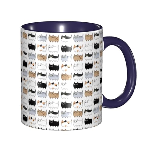 マグカップ 面白い 猫 ネコ柄 コーヒーカップ 330ml 陶器 食器 おしゃれ 男女兼用 ミルクコップ コーヒー ティー オフィス 家庭用 誕生日 贈り物