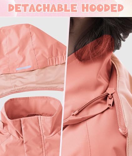 Image of Boys Rain Jacket Kids Lightweight Rain Jackets Waterproof Hooded Windbreaker Outdoor Coats for Boys Girls