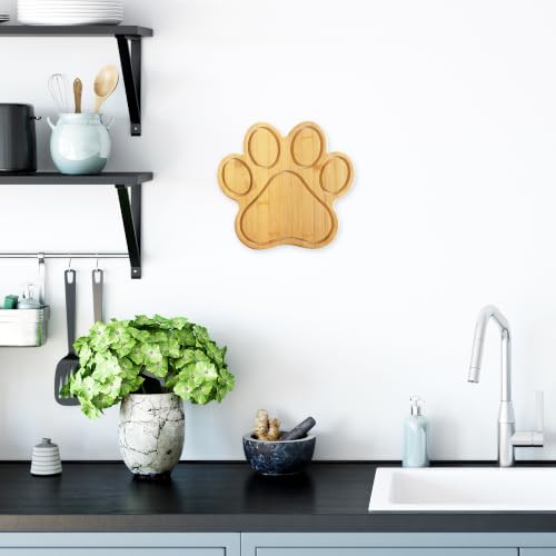 Tabla de cortar en forma de pata de perro y bambú miniatura 3