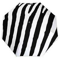 Buewutiry Compact Umbrella for Rain - Zebra Portable 3 Folding Small Umbrella for Sun Travel Umbrella Compact for Women Men with Travel Essentials