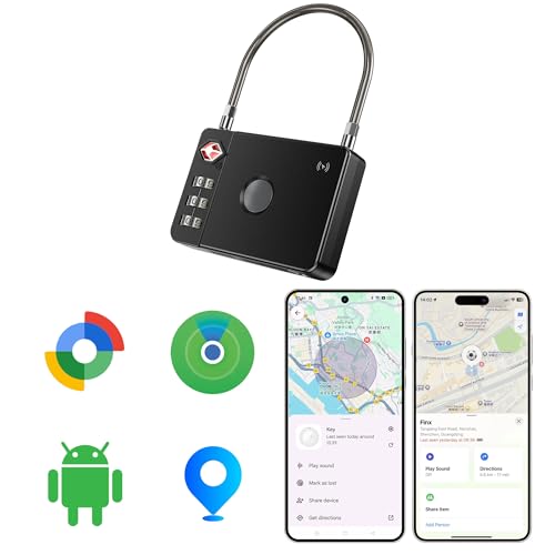 MiLi Smart TSA Luggage Lock with Bluetooth Tracker, Works with Apple Find My & Google Find Hub, Anti-Lost Travel Lock for Suitcase & Bags, Replaceable Battery, Durable All-Metal Design