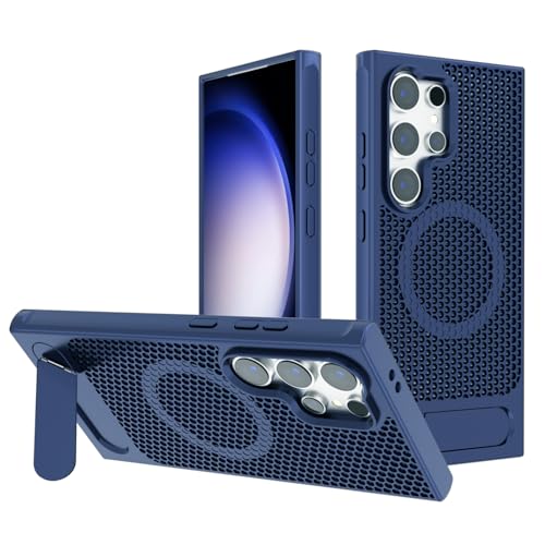 Sanlinba Galaxy S25 �p �P�[�X MagSafe�Ή� ��p ���M ���^ �X�^���h�t�� �}�b�g ���b�V�� �ϏՌ� �}�O�l�b�g �P�[�X ���C�����X�[�d�Ή� �G�b�W�̊���~�� �w��h�~ �M�����N�V�[ S25 �P�[�X