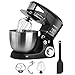 Robot Pâtissier Robot de cuisine Robot Mélangeur Pétrisseur Batteur Électrique 6 Vitesses avec Bol 5L, 1000W Faible bruit … (Noir)