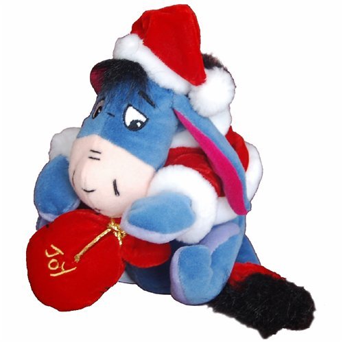 Eeyore Santa - Disney Mini Bean Bag Plush