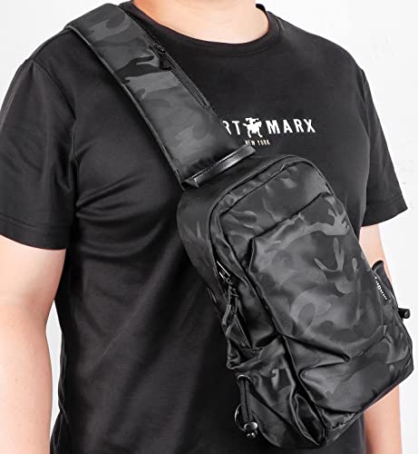 MRang Sling Crossbody Bag Travel Anti Theft Safe Bag for Men Women Waterproof Black2