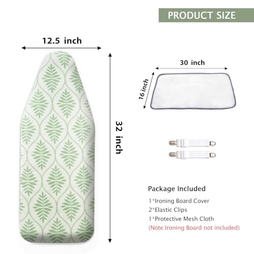 Image of SheeChung 12.5 inchx32 inch Small Ironing Board Cover and Pad,Fits Mini Table Top Ironing Board,Extra Thick Padding,Elastic Cord&Fasteners,Heat Resistance(Ironing Board Not Included)