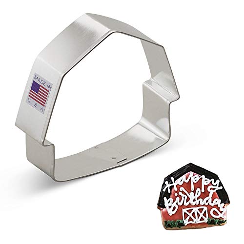 Ann Clark Cookie Cutters Barn Cookie Cutter, 3.5"