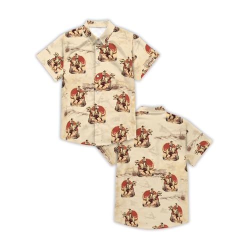 BJU Mens Hawaiian Shirt Summer Beach Tropical Vacation Print Aloha Shirt Casual Short Sleeve Button Down Shirt4