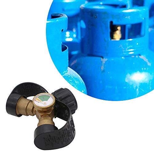 Adaptador de tanque de propano, Romacci Adaptador de propano Y-Splitter com medidor de adaptador de