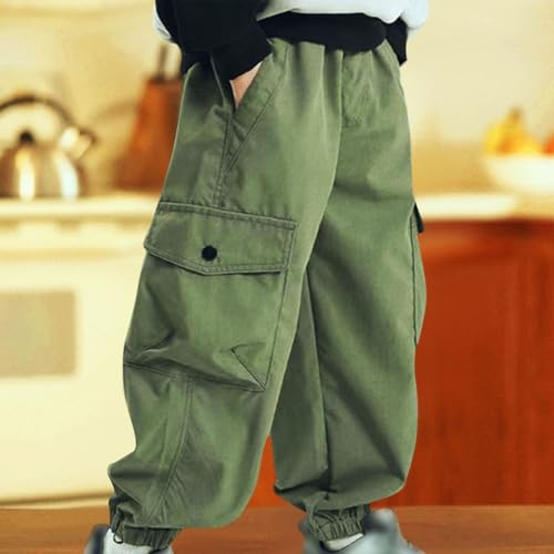 Boys Joggers Pants Casual Baggy Drawstring Tapered Sweatpants Cargo Hippie Loose Fit Trousers with Multi-Pocket2