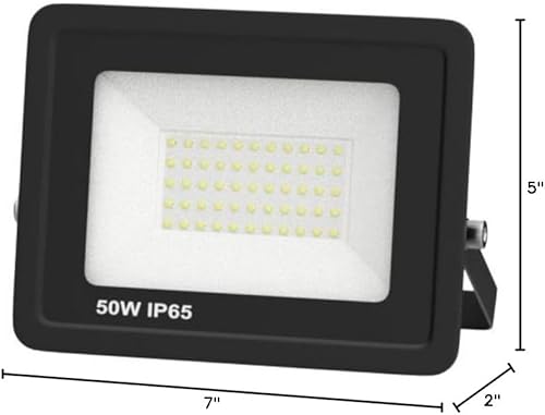 Miniatura 9 de 1 paquete de luz LED de 100 W para exteriores, luz de trabajo LED súper brillante de 10000 lm con enchufe de 5.9 pies, IP65 impermeable 6000K luz