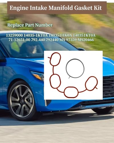 Image of MS 97359 Engine Intake Manifold Gasket Kit Fits for Nissan Versa March Note Micra Tiida Kicks V-Drive 2009-2020 Replaces 14035-1KT0A 13259000 792440