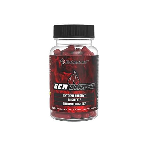 Enhanced Labs ECA Shred Fat Burner - 5 Powerful Weight Loss Pills in One - Weight Loss Supplement, Appetite Suppressant, Energy Booster - White Willow Extract - 30 Servings (60 Capsules)