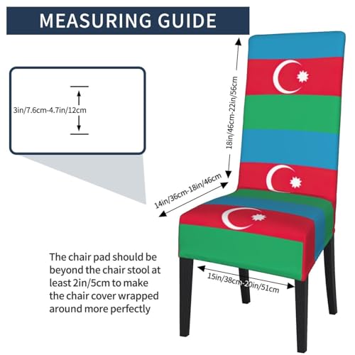 Housse de chaise Azerbaïdjan pour masquer l'usure et protéger vos chaises - 6