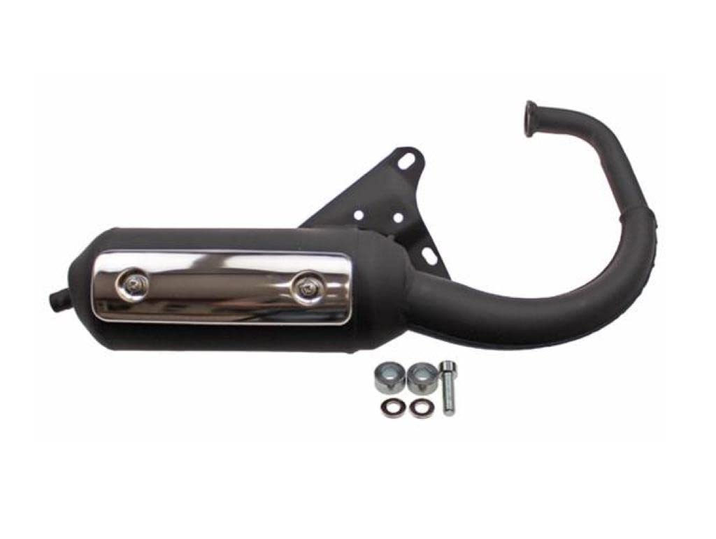 Offener Auspuff passend für Yamaha Slider EW50, MBK Stunt 50 SA09, MBK Booster, Yamaha BWs – Auspuffanlage für stehenden Minarelli 50ccm – Originaloptik