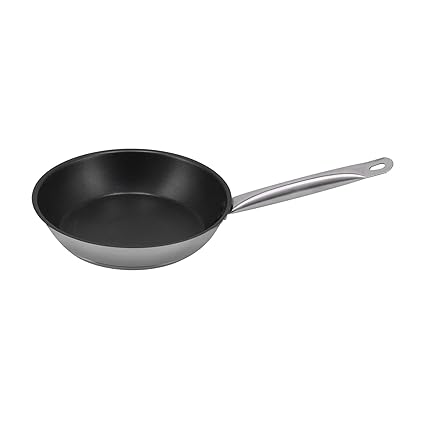 Excluzo Set of 2 Frying Pan, Ergonomic Handle Corrosion Resistance Handhold Frying Pan Clean and Hygienic Non Toxic for Kitchen Restaurant(240 * 50mm)