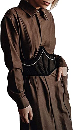 Siyova Korsett in der Taille für Damen, Brustgurt mit Netz, transparent,...