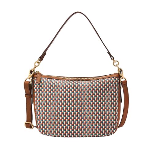 Fossil Huntington Leder oder Polyester Geldbörsen-Set für Herren, Apfelbraun