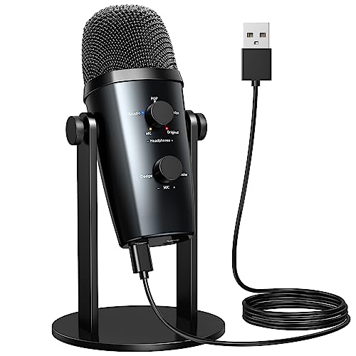 Xzl Usb Condenser Microphone For Gaming, Streaming, Recording, Podcasting, Plug And Play With 3.5Mm Headphone Monitoring Jack, Noise Cancelling, Add Reverb, Volume Control, For Pc, Mac, Ps4/5 #TOP8