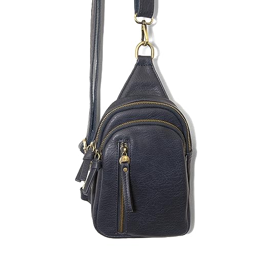 Image of Joy Susan Skyler Sling Bag: Vegan Leather, Zippered Closure, Brass Plated Hardware