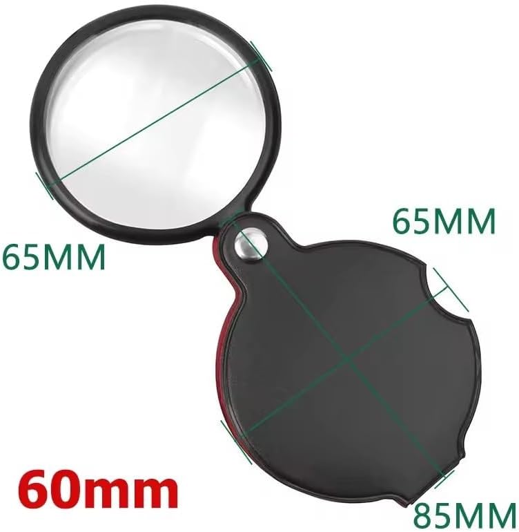 10X Folding Magnifier Portable Handheld Magnifying Glass Lens Mini Pocket Jewelry Reading Loupe Glasses