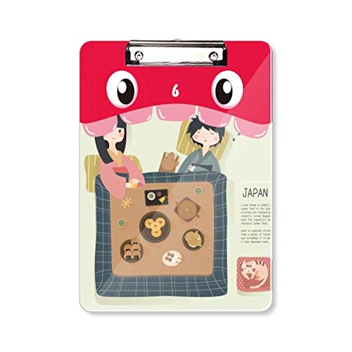 Porte-bloc japonais A4 traditionnel en bois pour menu de cuisine locale