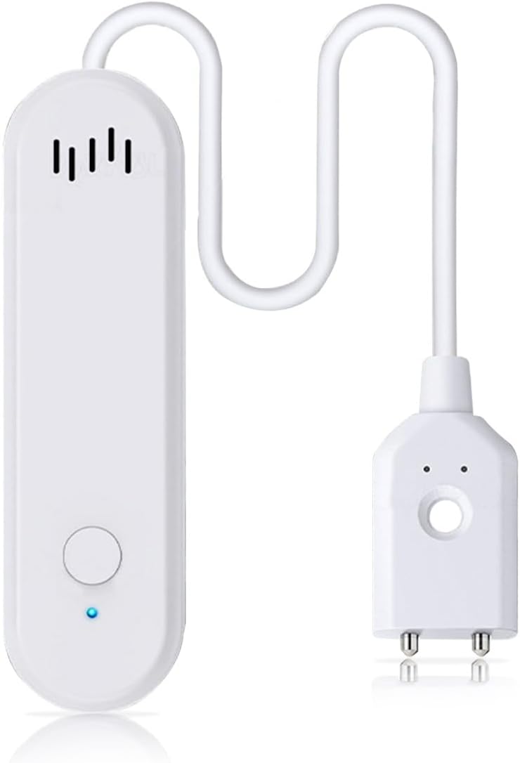 - amiciSense Water Leakage Sensor, WIFI Water Level Detector with 80dB Loud Alarm and SmartLife Mobile App Compatible