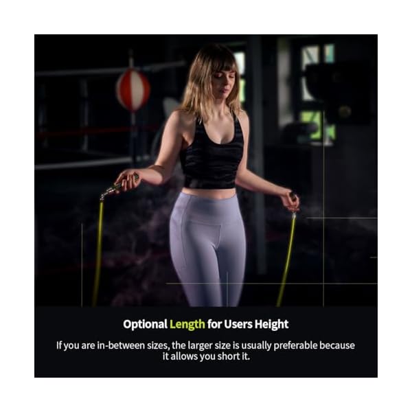 HEREROPE 1/4LB Weighted Jump Rope for Speed, Cardio, Boxing & Workout, Skipping Rope with Ball-bearing, Comfortable & Ergonomic Grip, Tangle Free Cable, Jump Ropes for Men Women Fitness 3 HEREROPE 1/4LB Weighted Jump Rope for Speed, Cardio, Boxing & Workout, Skipping Rope with Ball-bearing, Comfortable & Ergonomic Grip, Tangle Free Cable, Jump Ropes for Men Women Fitness - Image 3