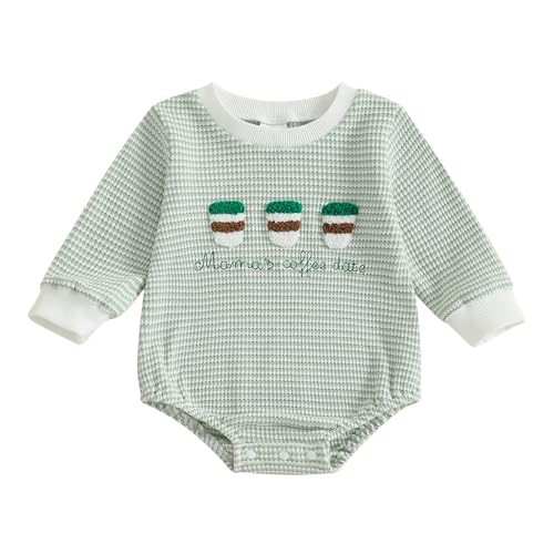 Newborn Baby Boy Girl Fall Winter Outfit Infant Long Sleeve Bubble Romper Clothes Embroidery Onesie 3 6 12 18 Month