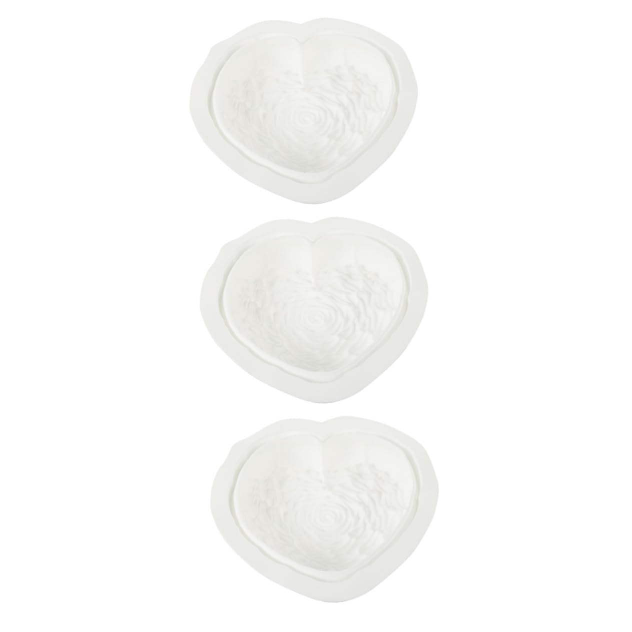Zerodeko 3pièces Moule à Gâteau Silicone Forme De Cœur Pour Saint-valentin Fête Des Mères Ustensile De Cuisson Pratique Pour Créer Des Gâteaux Adorables Et Créatifs
