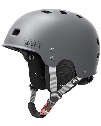 Image of OutdoorMaster Kayak Helmet, Adjustable Surf Helmet with Ear Pads | ABS + EVA, Quick-dry, 12 vents, Dial adjust, 304 stainless steel rivets, Fits 50-63cm, for water sports, Boating /Surfing