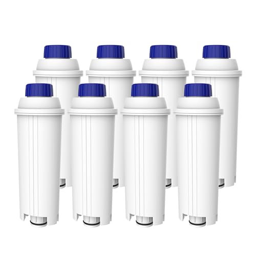 Waterdrop Cartuchos de filtro de repuesto para De'Longhi® DLSC002, compatible con De'Longhi® Magnifica® S, Eletta® Explorer, Dinamica® y serie ECAM, cafetera y cafetera espresso (8)