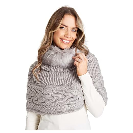 CityComfort Bufanda Mujer Invierno Lana Tubular (Gris)