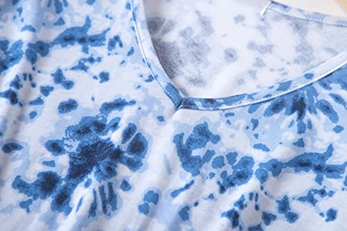 Inadays Womens Cotton Pajama Sets Short Sleeve Top With Capri Pants 2 piece sets for Women Summer Pajamas Lounge Set4