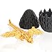 Memogizz 3D Printed Dragon Egg, Executive Desk Toys, Articulated Dragon, Fidget Toys Gifts for Easter Christmas Adults (Dark Gold)
