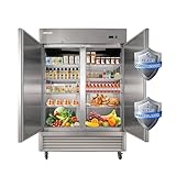 JINSONG 54" Commercial Refrigerator, 49 Cu.Ft Stainless...