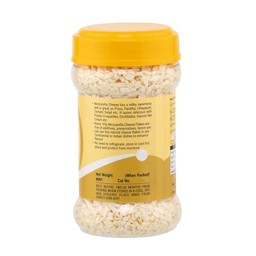 Image of Nutra Vita Freeze Dried fine Mozzarella Cheese Flakes | 400 Grams |