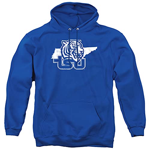 Tennessee State University Official State Shape Unisex Adult Pull-Over Hoodie,Royal Blue, X-Large
