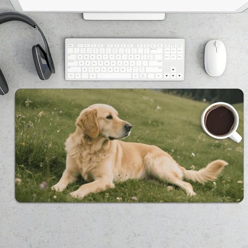 Desk Pad Protector 24x12 Inch Extended White Rubber Mat