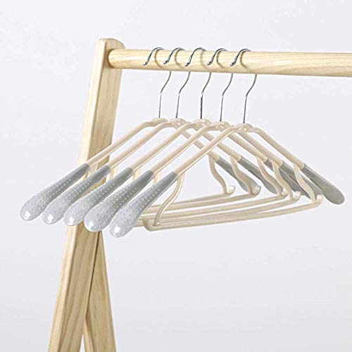 Cintre durable antidérapant gris en plastique de 41.5 cm pour veste et manteau, lot de 20