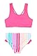 Disney Minnie Mouse Mädchen Bikini, Regenbogen Zweiteiliger Badeanzug, Sommer Badeanzug für Kinder, Größe 4 Jahre | Fuchsia