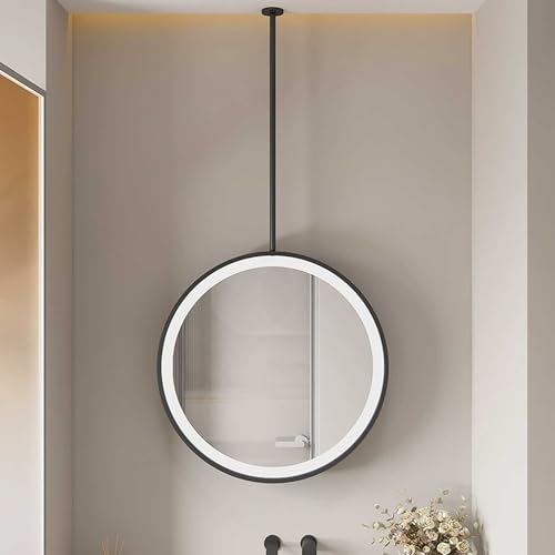 Miroir flottant de salle de bain avec LED et fixation plafond de luxe - 2
