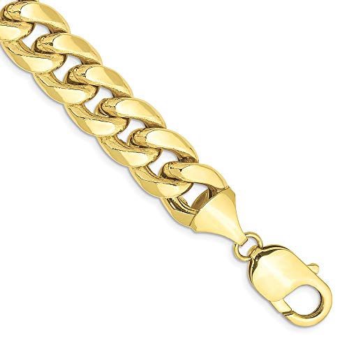 10k Yellow Gold 11mm Miami Cuban Bracelet Chain 8 Inch Curb Fine Jewelry For Women Gifts For Her