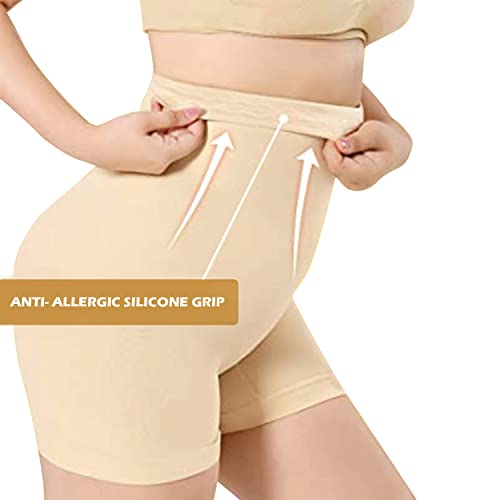FIT PICK Shapewear for Women High Waist with Anti Rolling Strips, Tummy Tucker Women Body Shaper Comfortable Seamless Shapewear Beige - Image 6