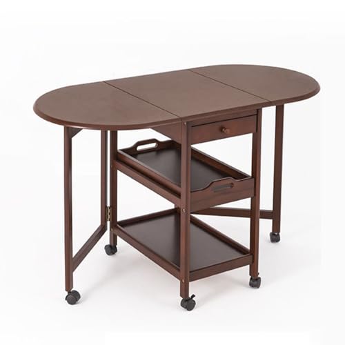 Solid-Rubber-Wood-Extendable-Drop-Leaf-Dining-Table-with-Drawers-and-6-Wheels-Space-Saving-Farmhouse-Table-for-Living-Room-and-Kitchen Solid Rubber Wood Extendable Drop Leaf Dining Table with Drawers and 6 Wheels Space Saving Farmhouse Table for Living Room and Kitchen