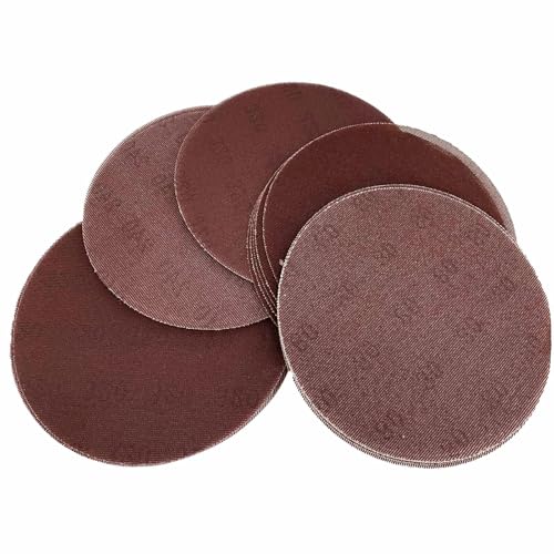 XWADJCD 30 Pcs 9 Inch Mesh Sanding Discs Drywall Sandpaper 80-320 Grit, Hook and Loop for Electric Sanders, Pole Sanders & Dustless Drywall Sander