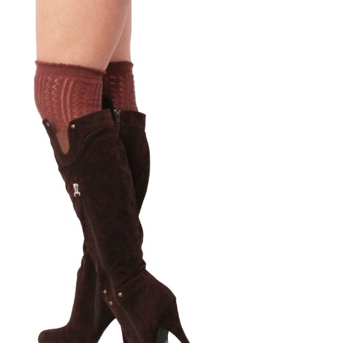Image of Fashionable Cotton Slouchy Boot Socks for Women and Girls: Long Thigh Highs, Over-the-Knee Highs, and Knee Highs