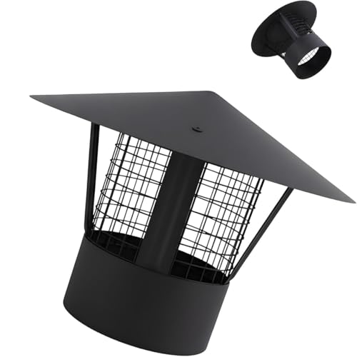 Tapa de lluvia para chimenea de acero inoxidable 304 redonda de 135 mm para tejados 2
