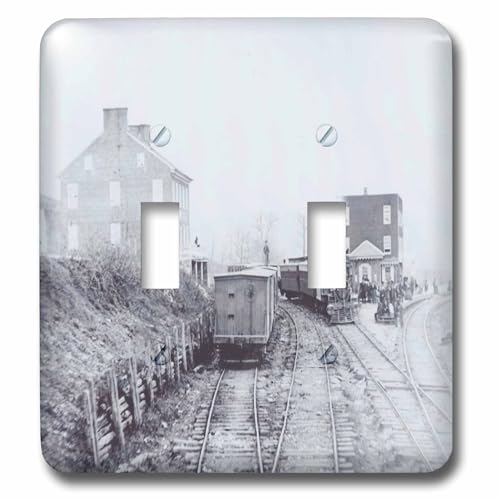 Photo de train de la guerre de Sécession 1863 interrupteur double à bascule 3dRose lsp_62578_2